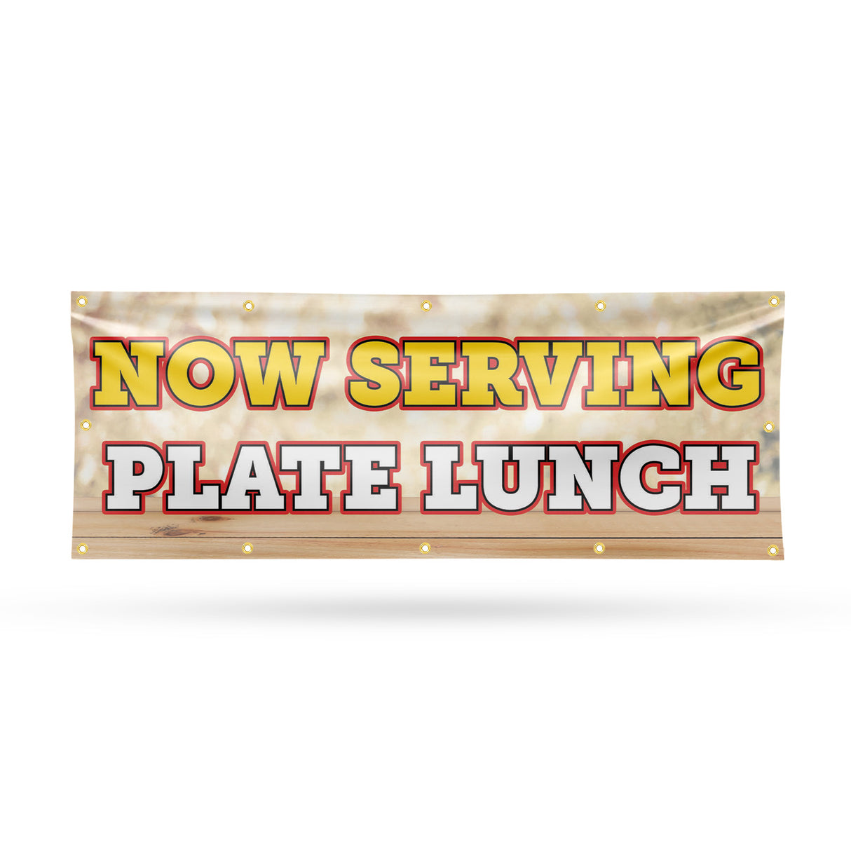 Now Serving Plate Lunch Banner