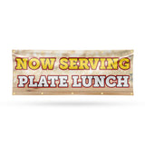 Now Serving Plate Lunch Banner