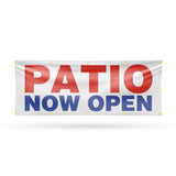 Patio Now Open Banner