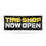 Tire Shop Now Open Banner