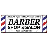 Barber Shop & Salon Walk-Ins Welcome Banner