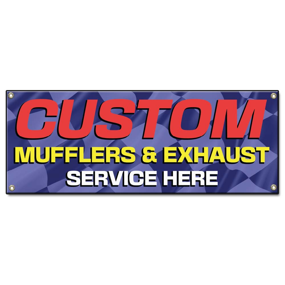 Custom Mufflers & Exhaust Service Banner