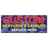 Custom Mufflers & Exhaust Service Banner