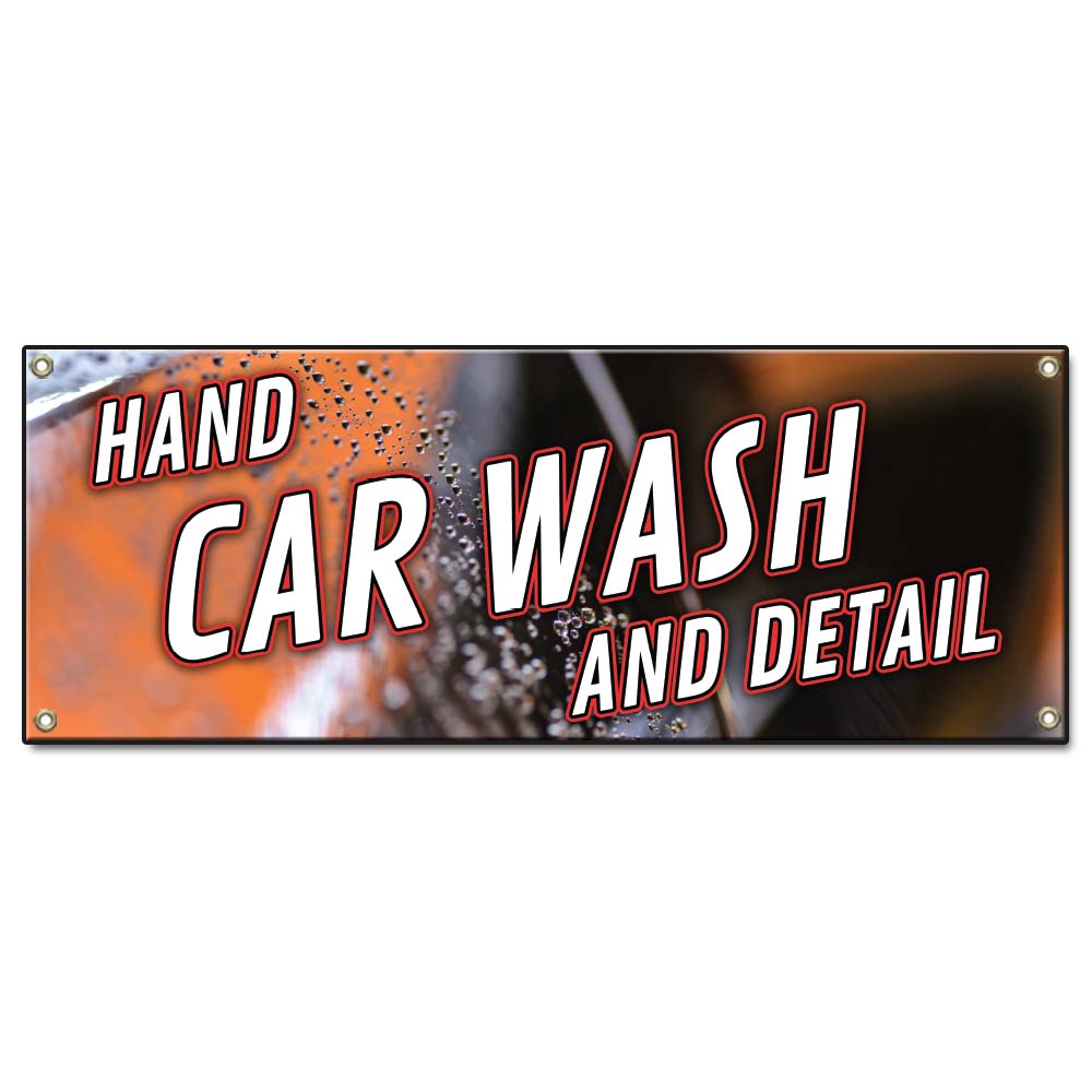 Hand Car Wash and Detail Banner