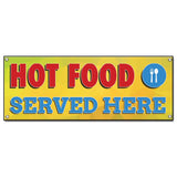 Hot Food Served Here Banner