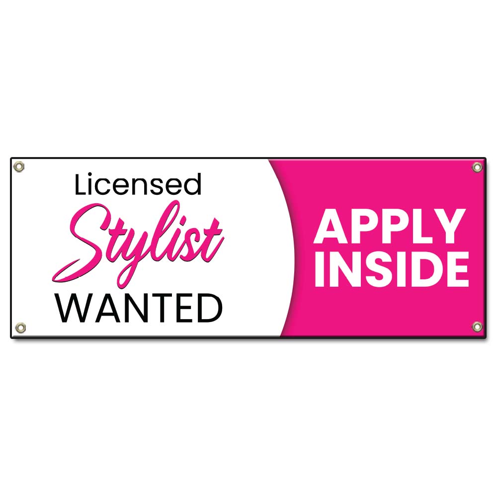 Licensed Stylist Wanted Apply Inside Banner