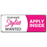 Licensed Stylist Wanted Apply Inside Banner