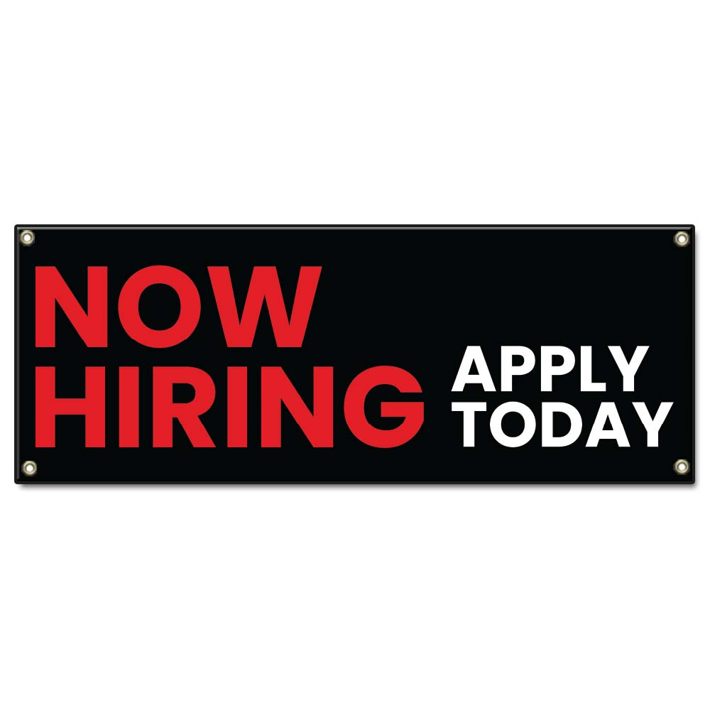 Now Hiring Apply Today Banner