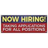 Now Hiring! Taking Applications for Positions Banner