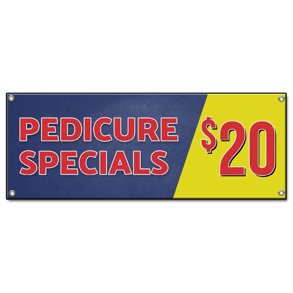 Pedicure Special $20 Twenty Dollars Banner