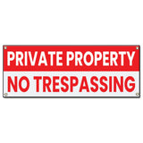 Private Property No Trespassing Banner