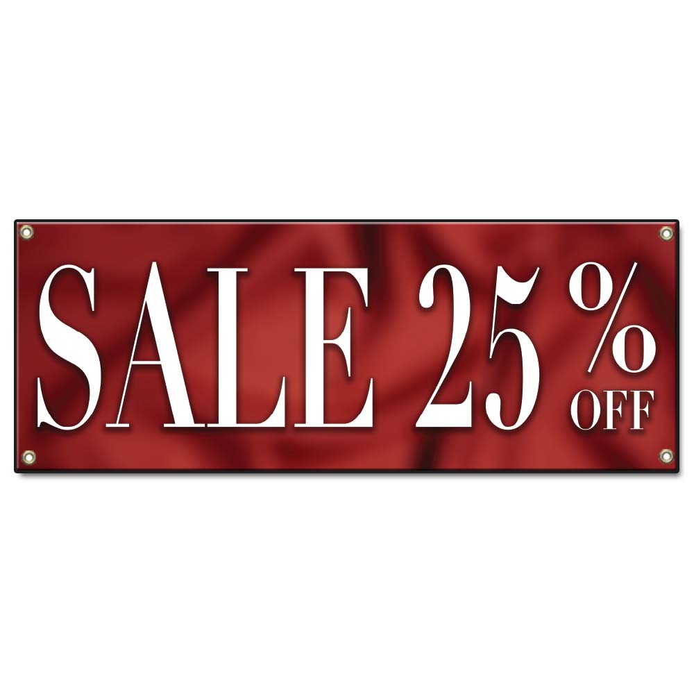 Sale 25% Off Banner