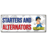 Starters And Alternators Mechanic Banner
