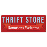 Thrift Store Donations Welcome Banner