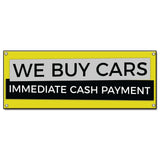 We Buy Cars Immediate Cash Payment Banner