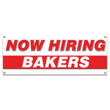 Now Hiring Bakers Banner