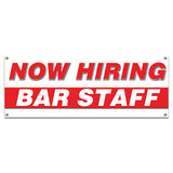 Now Hiring Bar Staff Banner
