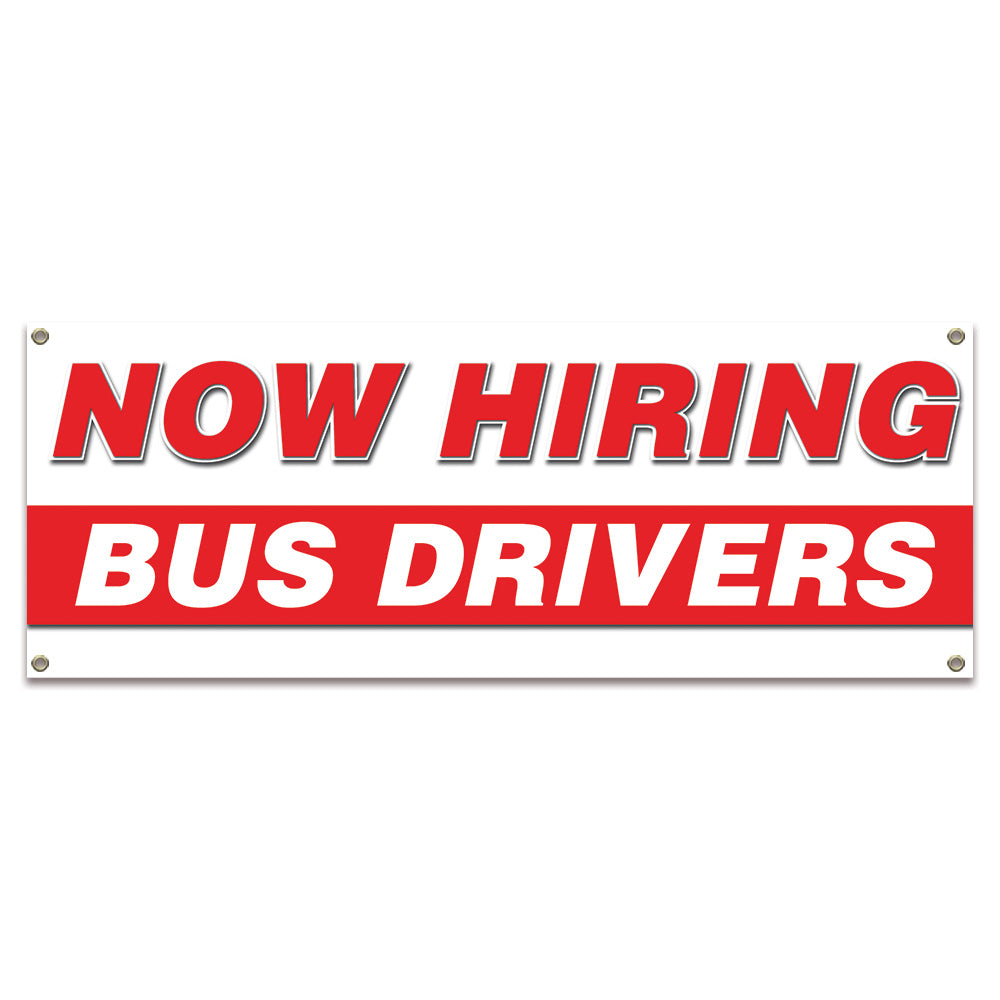 Now Hiring Bus Drivers Banner