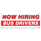 Now Hiring Bus Drivers Banner