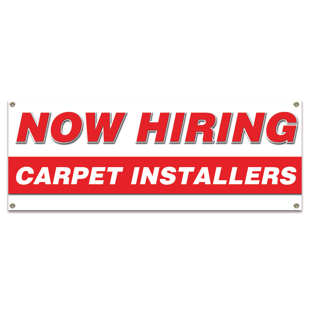 Now Hiring Carpet Installers Banner