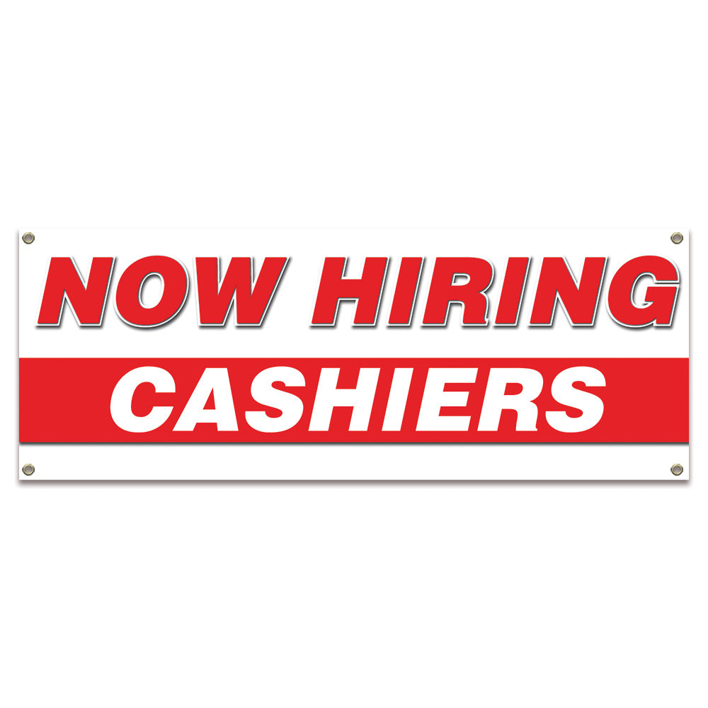 Now Hiring Cashiers Banner