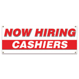 Now Hiring Cashiers Banner