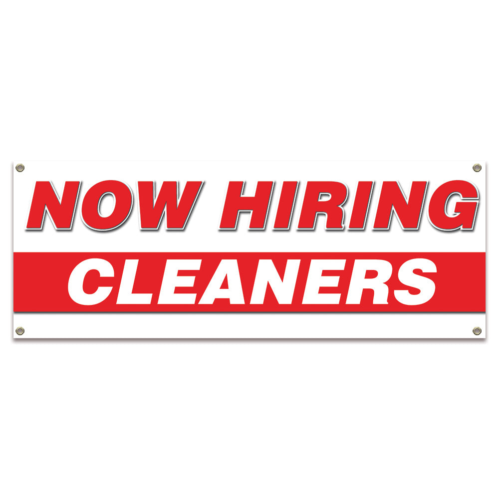 Now Hiring Cleaners Banner