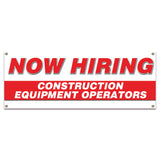 Now Hiring Construction Equipment Operators Banner