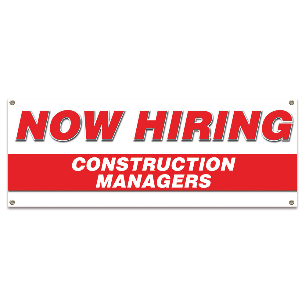 Now Hiring Construction Managers Banner