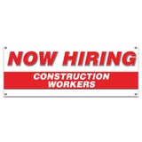 Now Hiring Construction Workers Banner