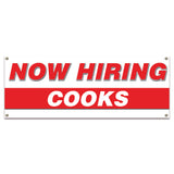 Now Hiring Cooks Banner