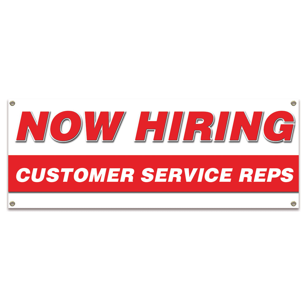 Now Hiring Customer Service Reps Banner