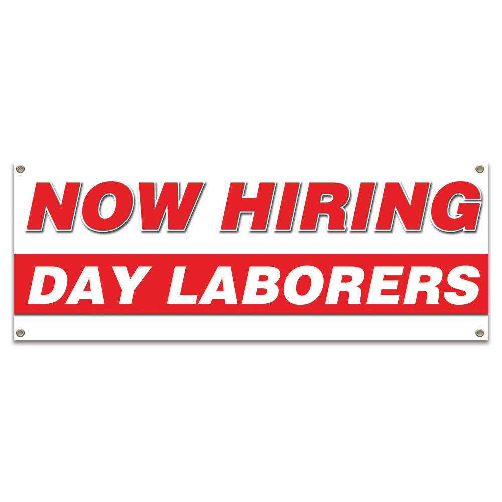 Now Hiring Day Laborers Banner
