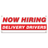 Now Hiring Delivery Drivers Banner