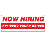 Now Hiring Delivery Truck Drivers Banner