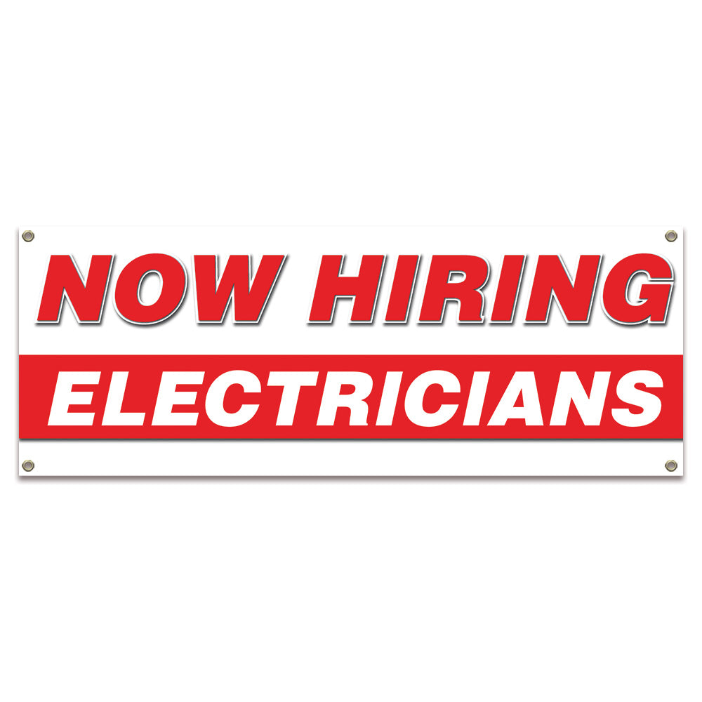 Now Hiring Electricians Banner