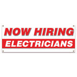 Now Hiring Electricians Banner