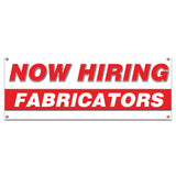 Now Hiring Fabricators Banner