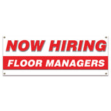 Now Hiring Floor Managers Banner