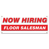 Now Hiring Floor Salesman Banner