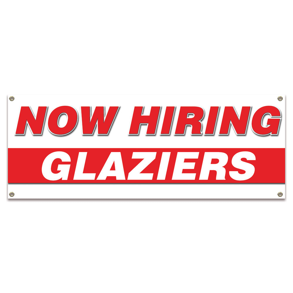 Now Hiring Glaziers Banner