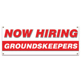 Now Hiring Groundskeepers Banner