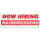 Now Hiring Hairdressers Banner