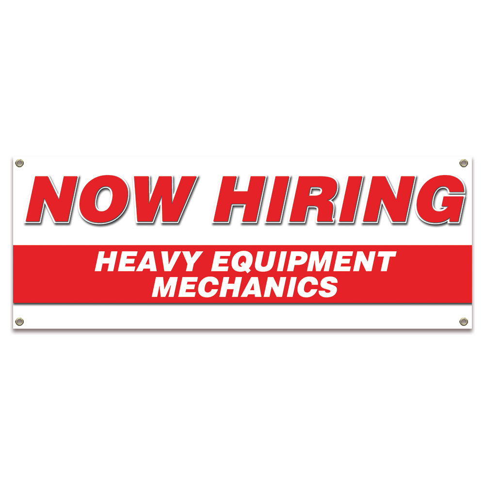 Now Hiring Heavy Equipment Mechanics Banner