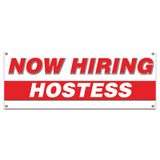 Now Hiring Hostess Banner