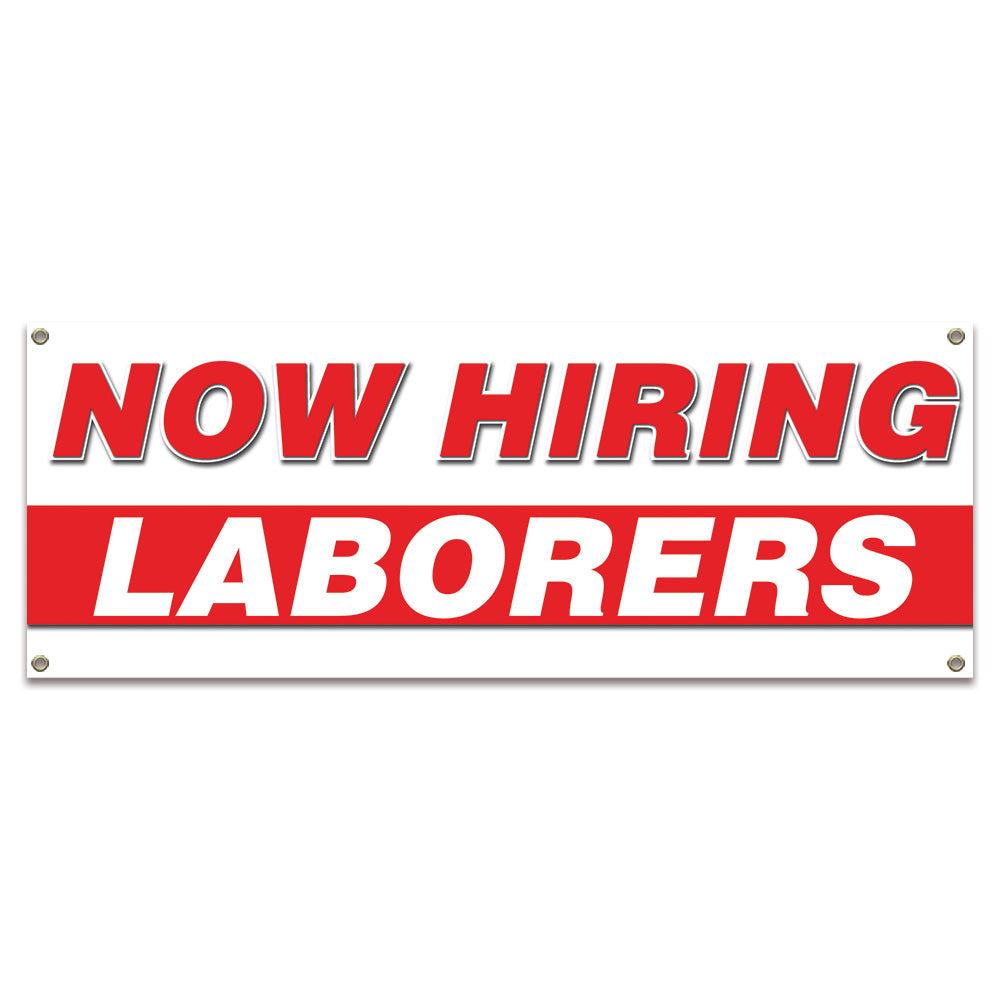Now Hiring Laborers Banner