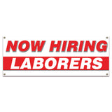 Now Hiring Laborers Banner