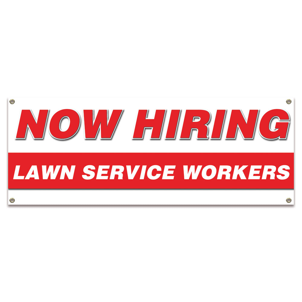 Now Hiring Lawn Service Workers Banner