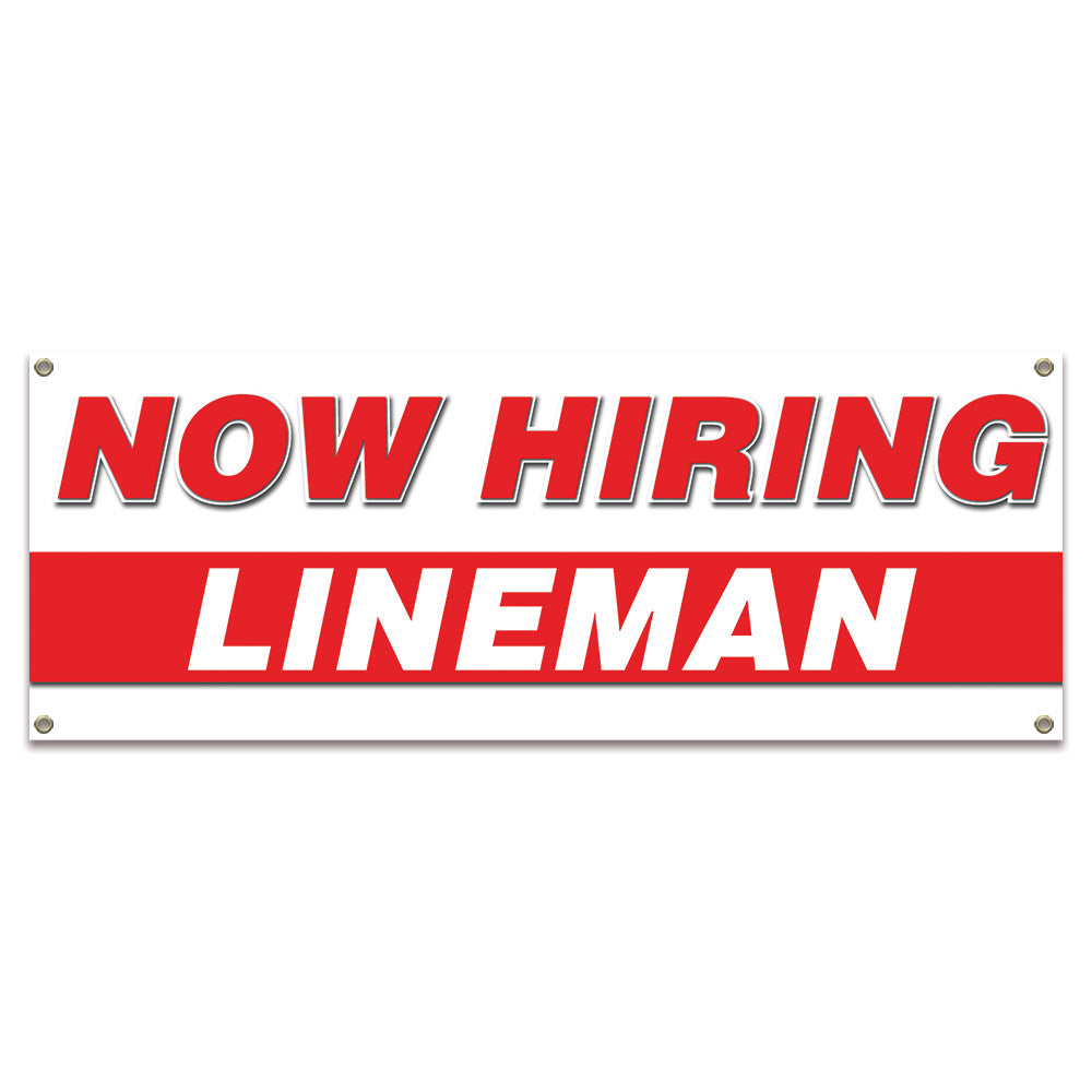 Now Hiring Lineman Banner