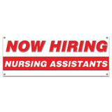 Now Hiring Nursing Assistants Banner